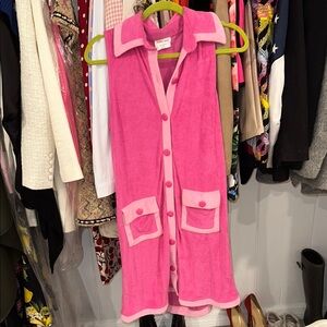 Pink terry cloth dress lake pajamas Atlantic pacific